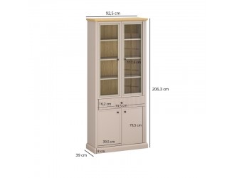 Idello W2D2W1S vitrin kőtölgy/ taupe