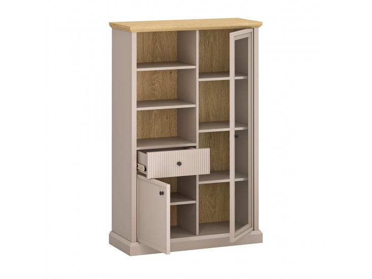 Idello WN1D1W1S alacsony vitrin kőtölgy/ taupe Idello WN1D1W1S alacsony vitrin kőtölgy/ taupe