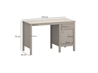 Kleo B1D1S/120 [T] íróasztal taupe