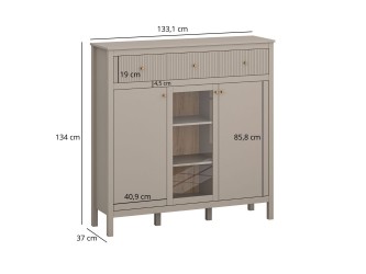 Kleo K2D1W3S [G] komód taupe