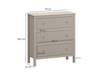 Kleo K3S [K] komód taupe