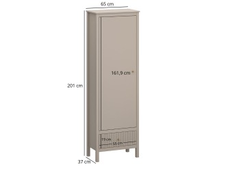 Kleo R1D1S polcos szekrény taupe