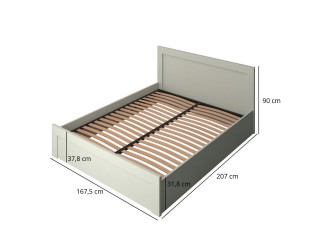 Karin LOZ160P ágyneműtartós franciaágy evok tölgy/ kasmír