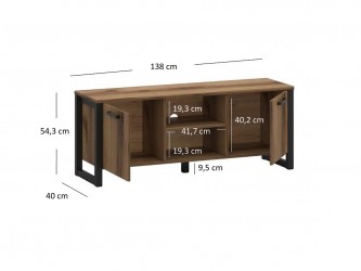 Mares RTV2D/140 [B] sötét delano tölgy TV állvány