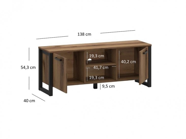 Mares RTV2D/140 [B] sötét delano tölgy TV állvány