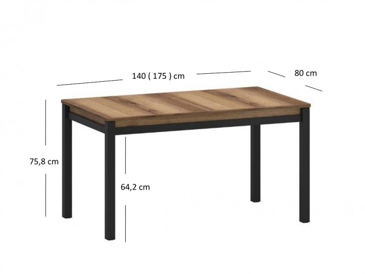 Mares ST140/175 [S] sötét delano tölgy étkezö asztal