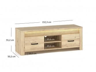 Moris RTV2S/150 (leddel) artisan tölgy tv állvány