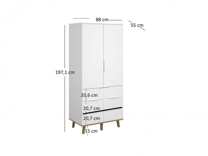 Neptun SZ4D1S köves tölgy/ fehér Neptun SZ4D1S köves tölgy/ fehér