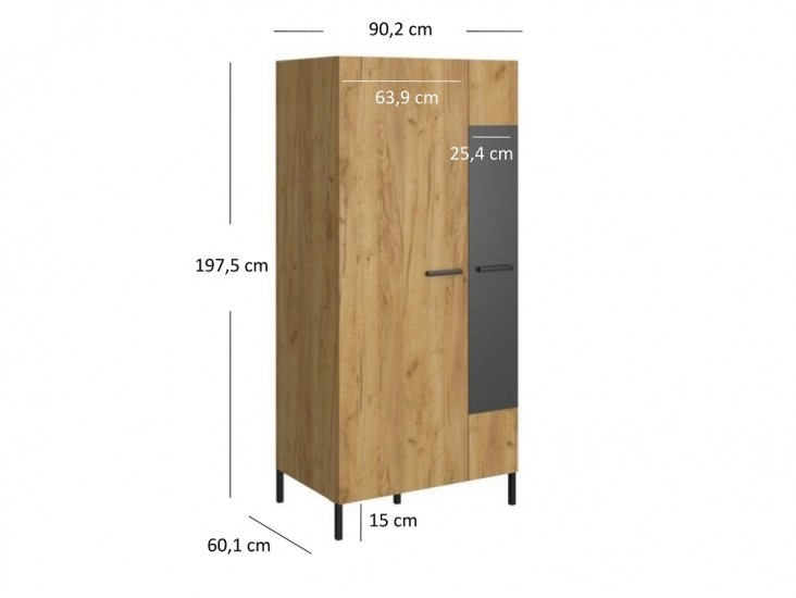 Santes SZ2D antracit/ arany craft tölgy Santes SZ2D antracit/ arany craft tölgy