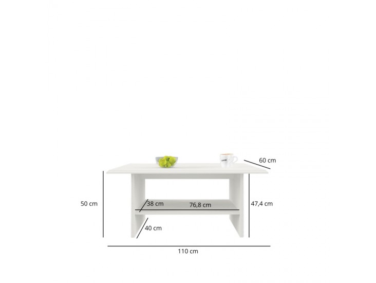 Tiffany II LAW/110 asztalka krém