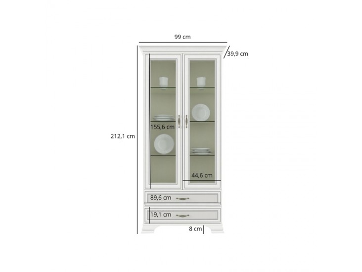 Tiffany II W2W2S vitrin krém