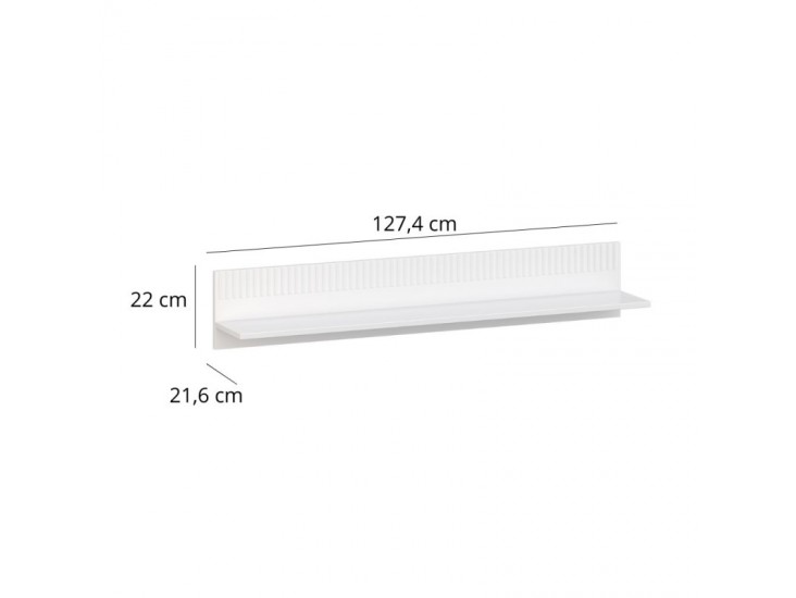Velutto P130 fali polc evok tölgy/ fehér Velutto P130 fali polc evok tölgy/ fehér