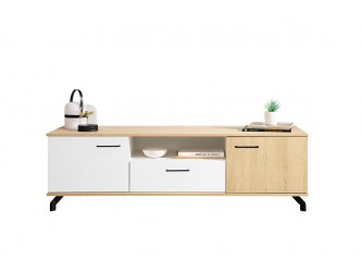 Madi MD7 RTV3D fehér lux/ keksz tölgy tv állvány