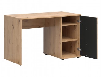 Vabres BIU1D íróasztal fekete/ artisan tölgy