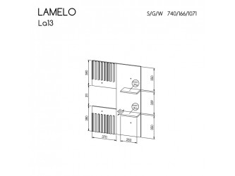 Lamello LA13 PAN fali panel matt fekete/ wotan tölgy