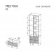 Prestigo P3 W1D1W2S vitrin matt fekete/ warmia dió Prestigo P3 W1D1W2S vitrin matt fekete/ warmia dió