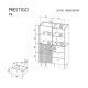 Prestigo P4 R2D3S alacsony szekrény matt fekete/ warmia dió Prestigo P4 R2D3S alacsony szekrény matt fekete/ warmia dió