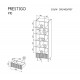 Prestigo P10 R1S polcos szekrény matt fekete/ warmia dió Prestigo P10 R1S polcos szekrény matt fekete/ warmia dió