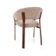 Nagoja D étkezőszék dió láb bézs Tap. 253