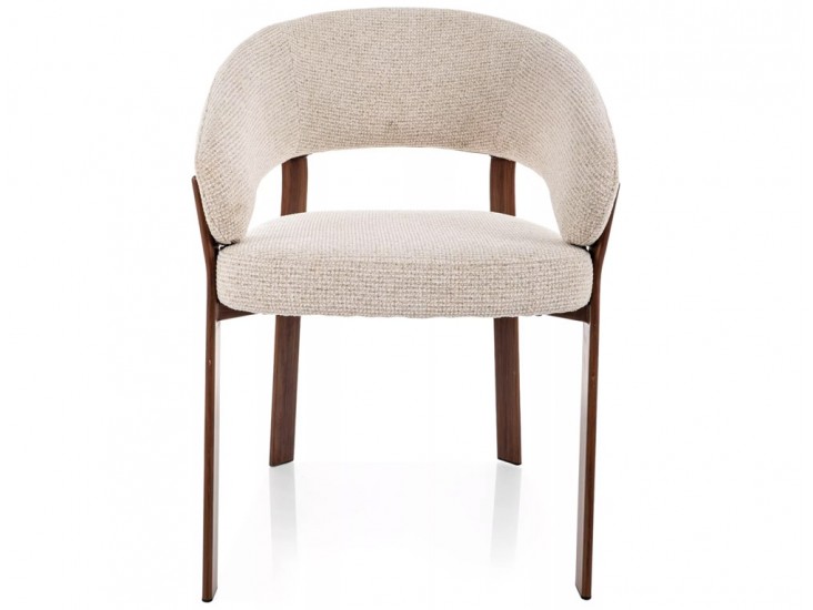 Nagoja D étkezőszék dió láb világos bézs Tap. 255