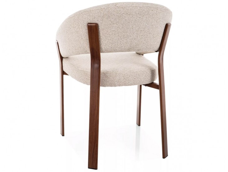 Nagoja D étkezőszék dió láb világos bézs Tap. 255