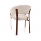 Nagoja D étkezőszék dió láb világos bézs Tap. 255
