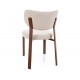 RIN D étkezőszék dió láb világos bézs Tap. 255