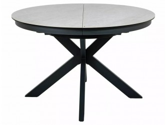 Porto Ceramic 120(160)*120 bővíthető étkező asztal Taj Mahal bézs/ fekete