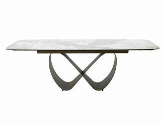 Infinity Ceramic 160(240)*95 bővíthető étkező asztal pandoro fehér/ réz