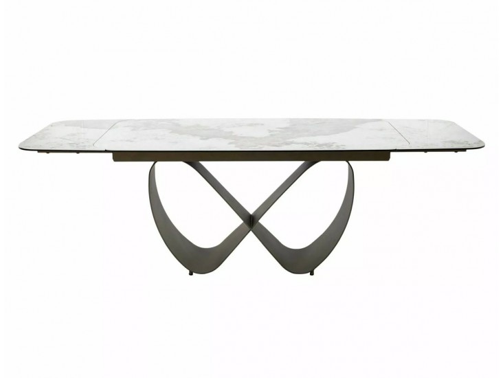 Infinity Ceramic 160(240)*95 bővíthető étkező asztal pandoro fehér/ réz