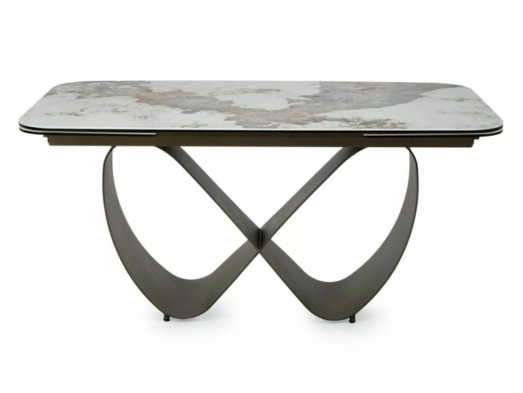 Infinity Ceramic 160(240)*95 bővíthető étkező asztal pandoro fehér/ réz