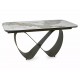 Infinity Ceramic 160(240)*95 bővíthető étkező asztal pandoro fehér/ réz