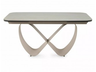 Infinity Ceramic 160(240)*95 bővíthető étkező asztal travertin bézs/ kasmír