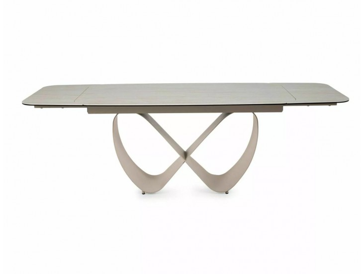 Infinity Ceramic 160(240)*95 bővíthető étkező asztal travertin bézs/ kasmír