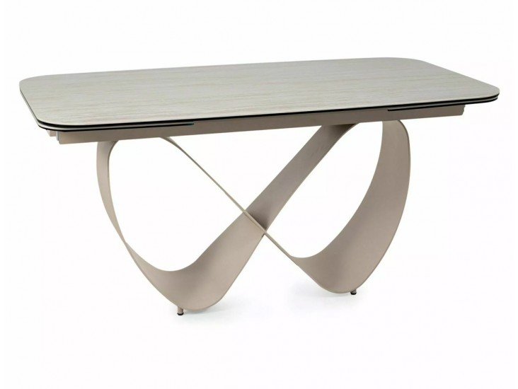 Infinity Ceramic 160(240)*95 bővíthető étkező asztal travertin bézs/ kasmír