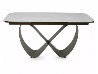 Infinity Ceramic 160(240)*95 bővíthető étkező asztal Taj Mahal bézs/ réz