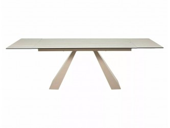 Salvadore Ceramic 160(240)*90 bővíthető étkező asztal travertin bézs/ kasmír