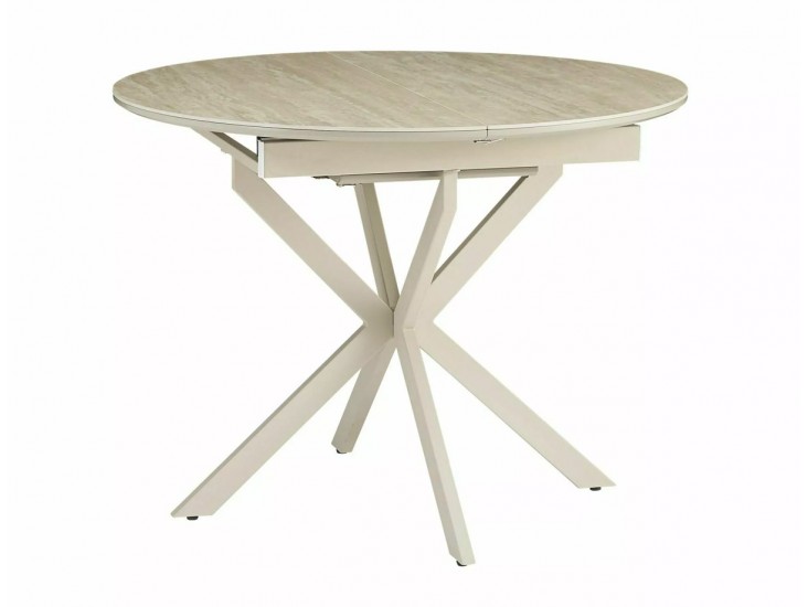 Gaston Ceramic 100(135)*100 bővíthető étkező asztal travertin/ kasmír