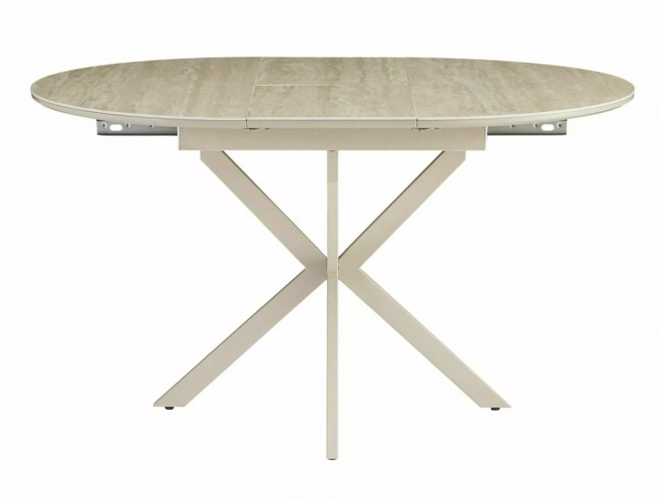 Gaston Ceramic 100(135)*100 bővíthető étkező asztal travertin/ kasmír