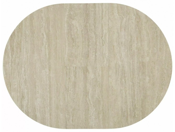 Gaston Ceramic 100(135)*100 bővíthető étkező asztal travertin/ kasmír
