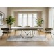 Infinity Ceramic 160(240)*95 bővíthető étkező asztal travertin bézs/ kasmír