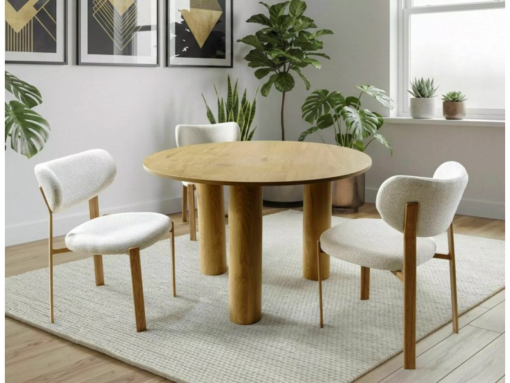 RIN D étkezőszék tölgy láb világos bézs Tap. 255