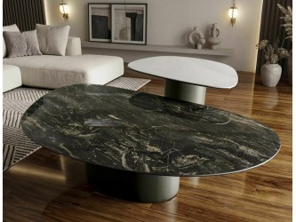 Bello B Ceramic 75*50 asztalka Nature Claud fehér/ réz