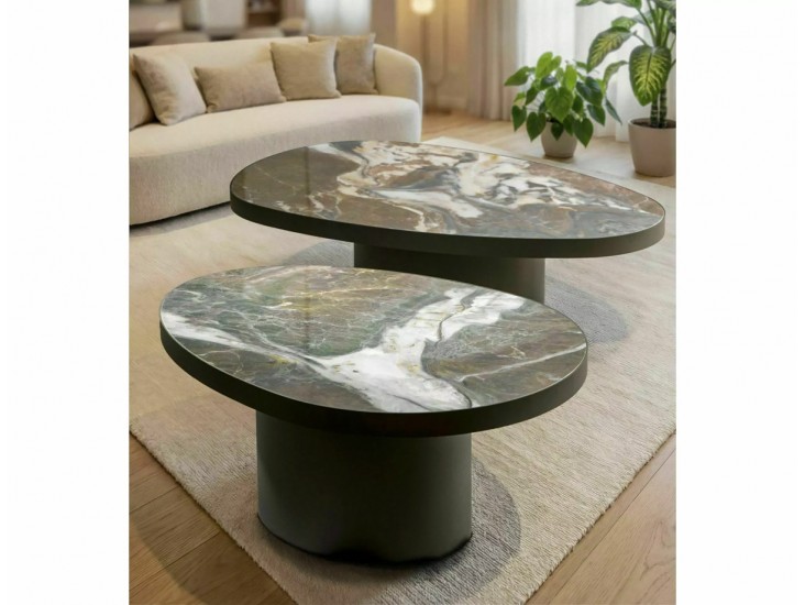 Gusto A Ceramic 118*73 asztalka Patagonia barna/ réz