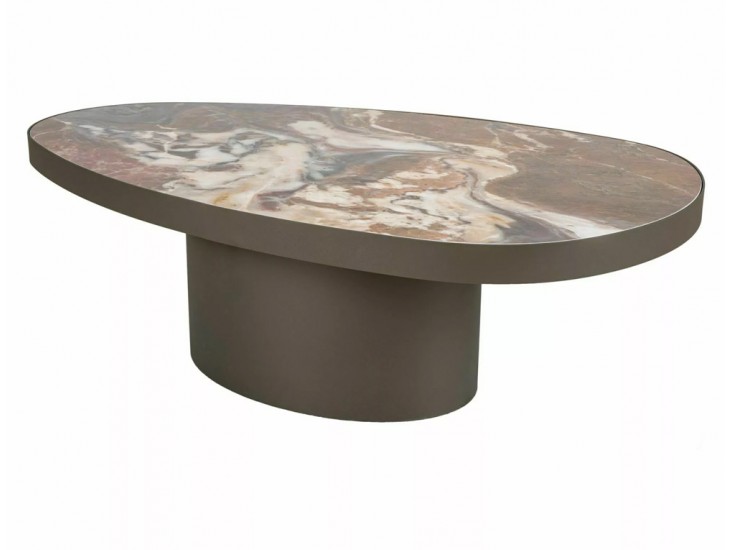 Gusto A Ceramic 118*73 asztalka Patagonia barna/ réz