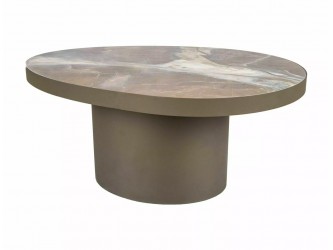 Gusto B Ceramic 98*73 asztalka Patagonia barna/ réz