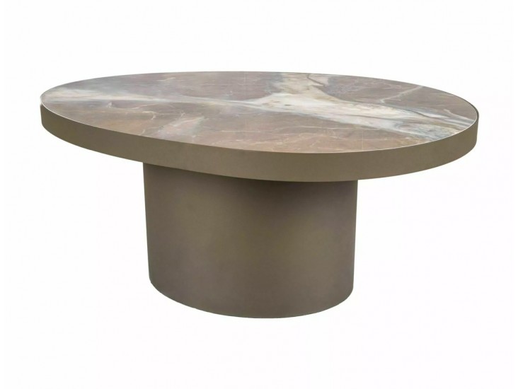 Gusto B Ceramic 98*73 asztalka Patagonia barna/ réz