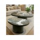 Gusto B Ceramic 98*73 asztalka Patagonia barna/ réz