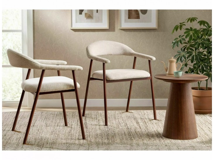 Lagos D Raven étkezőszék dió láb bézs 22