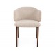 Osaka D étkezőszék dió láb világos bézs Tap. 255